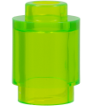 Trans-Bright Green Brick, Round 1 x 1