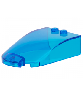 Trans-Dark Blue Windscreen 6 x 4 x 1 1/3 Canopy Straight Sides