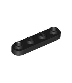 Black Plate, Round 1 x 4 with 2 Open Studs