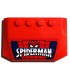 Red Wedge 4 x 6 x 2/3 Triple Curved with 'SPIDER-MAN', Face, Black Webbing and Dark Blue Stripes Pattern (Sticker) - Set 76174