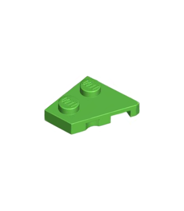Bright Green Wedge, Plate 2 x 2 Left