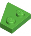 Bright Green Wedge, Plate 2 x 2 Right