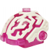 Trans-Dark Pink Minifigure, Head, Modified Alien Cyber Brain with Molded White Fissures Pattern