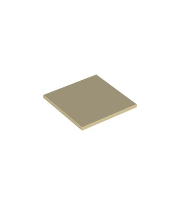 Tan Tile 6 x 6 with Bottom Tubes, Textured Surface