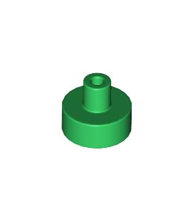 Green Tile, Round 1 x 1 with Bar and Small Pin Hole