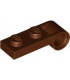 Reddish Brown Plate, Modified 1 x 2 with Pin Hole on End