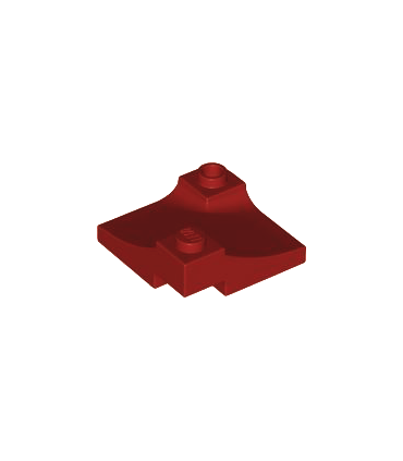 Dark Red Arch 3 x 3 Inverted Corner with Raised Hollow Stud