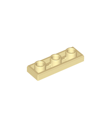 Tan Tile, Modified 1 x 3 Inverted with Hole