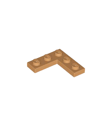 Medium Nougat Plate 3 x 3 Corner