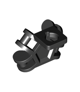 Black Minifigure Neck Bracket with 4 Angled Bar Handles
