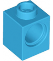 Dark Azure Technic, Brick 1 x 1 with Hole