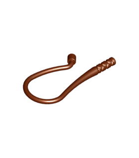 Reddish Brown Minifig, Weapon Whip Bent Flexible