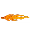 Trans-Orange Wave Rounded Straight Large with Bar End (Flame)