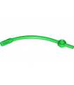 Bright Green Bar Curved with Axle 1L and 1 x 1 Round Plate End