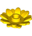 Yellow Plant Flower 2 x 2 Round with 16 Petals (Sunflower) with Open Stud