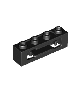 Black Projectile Launcher, 1 x 4 with Inside Clips (Disk Shooter)