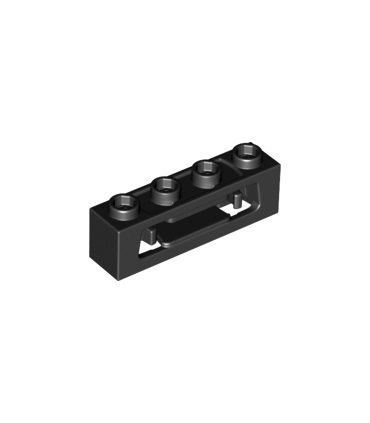 Black Projectile Launcher, 1 x 4 with Inside Clips (Disk Shooter)