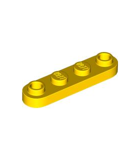 Yellow Plate, Round 1 x 4 with 2 Open Studs