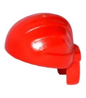Red Minifigure, Headgear Hat, Cloth Wrap / Bandana with Double Tail in Back, Many Folds