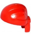 Red Minifigure, Headgear Hat, Cloth Wrap / Bandana with Double Tail in Back, Many Folds
