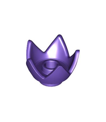 Dark Purple Minifigure, Headgear Crown Eggshell with 5 Points and Center Stud