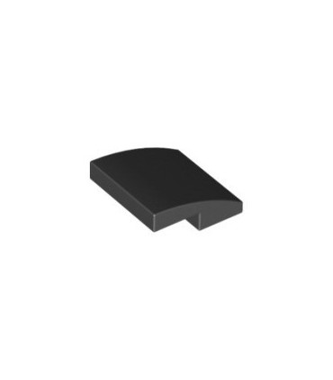 Black Slope, Curved 2 x 2 No Studs