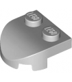 Light Bluish Gray Brick, Round 2 x 2 x 2/3 Half Circle Extended with 2 Studs and Curved Top