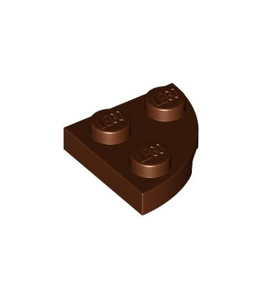 Reddish Brown Plate, Round Corner 2 x 2