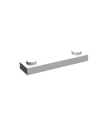 White Plate, Modified 1 x 4 with 2 Studs