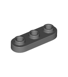 Dark Bluish Gray Plate, Round 1 x 3 with Open Studs