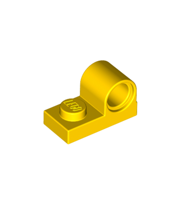 Yellow Plate, Modified 1 x 2 with Pin Hole on Top