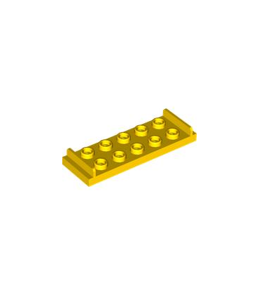Yellow Plate, Modified 2 x 6 with Inset Panels on Both Ends