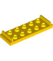 Yellow Plate, Modified 2 x 6 with Inset Panels on Both Ends