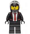 Police - City Bandit Crook Female, Black Tuxedo with Red Tie, Black Legs, Black Helmet