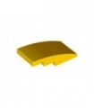 Yellow Slope, Curved 4 x 2 No Studs