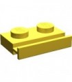 Yellow Plate, Modified 1 x 2 with Door Rail