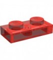 Trans-Red Plate 1 x 2