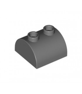 Dark Bluish Gray Brick, Modified 2 x 2 Curved Top with 2 Top Studs