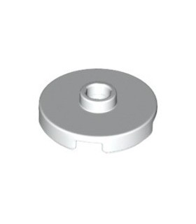 White Tile, Round 2 x 2 with Open Stud