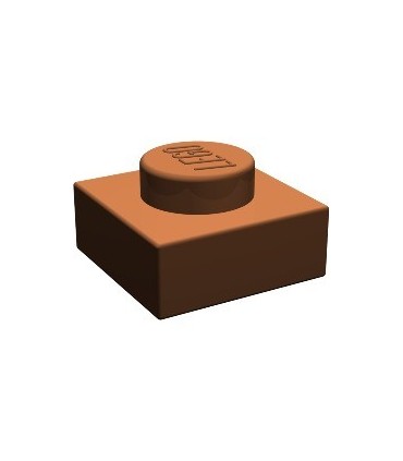 Reddish Brown Plate 1 x 1