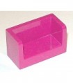 Magenta Panel 1 x 2 x 1 with Rounded Corners and 2 Sides