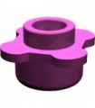 Magenta Plate, Round 1 x 1 with Flower Edge