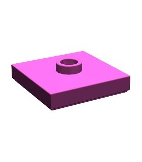 Magenta Plate, Modified 2 x 2 with Groove and 1 Stud in Center
