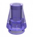 Trans-Purple Cone 1 x 1 with Top Groove