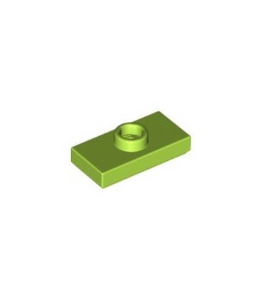 Lime Plate, Modified 1 x 2 with 1 Stud with Groove and Bottom Stud Holder (Jumper)