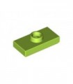 Lime Plate, Modified 1 x 2 with 1 Stud with Groove and Bottom Stud Holder (Jumper)