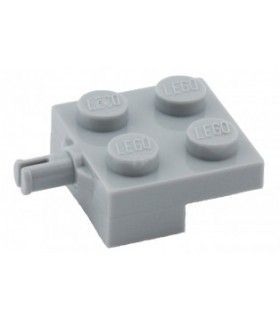 Light Bluish Gray Plate, Modified 2 x 2 with Wheel Holder