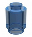 Trans-Dark Blue Brick, Round 1 x 1
