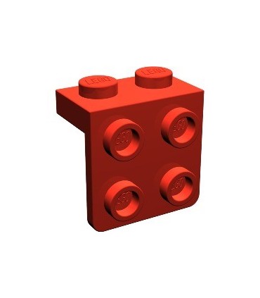 Red Bracket 1 x 2 - 2 x 2