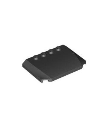 Black Wedge 4 x 6 x 2/3 Triple Curved